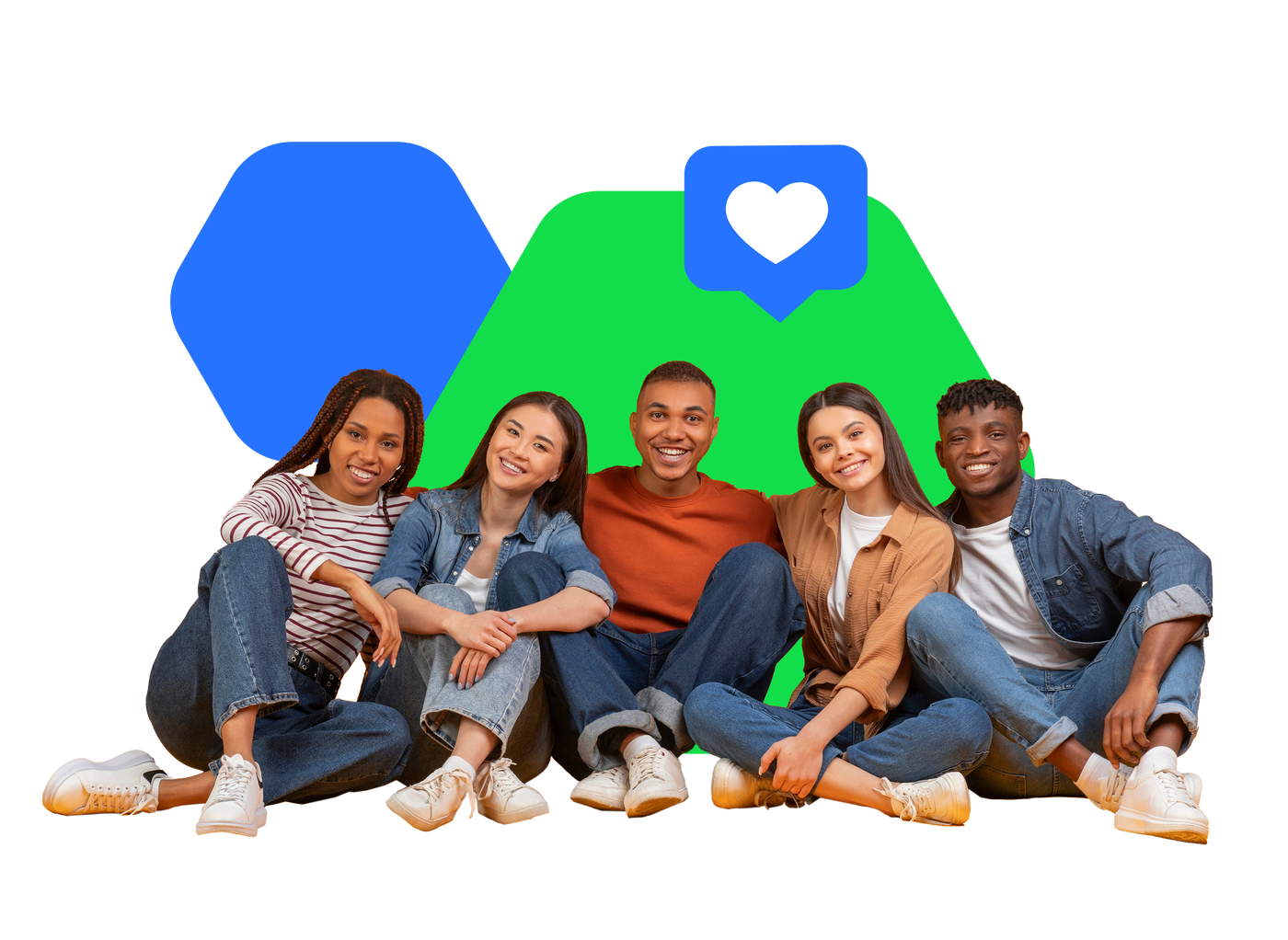 Eine Gruppe von Freunden sitzt beisammen und genießt die gemeinsame Zeit – ein Symbol für Freundschaft und Verbundenheit.
